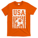 Usa Soccer American Flag American Soccer Fan T-Shirt