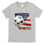 Usa Soccer Ball And Flag T-Shirt