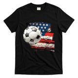 Usa Soccer Ball And Flag T-Shirt
