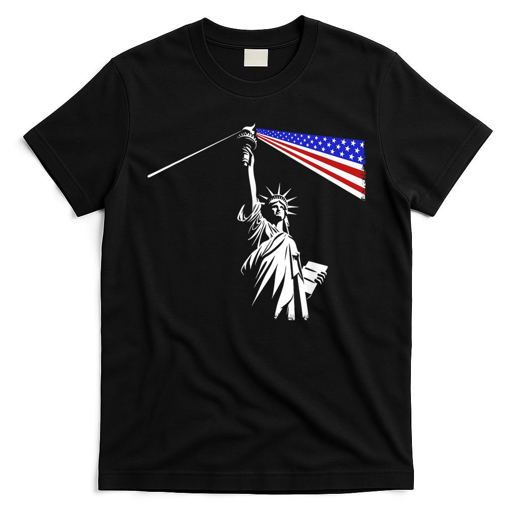 Usa Statue Of Liberty 4th Of July Novelty Funny Patriotic T-Shirt