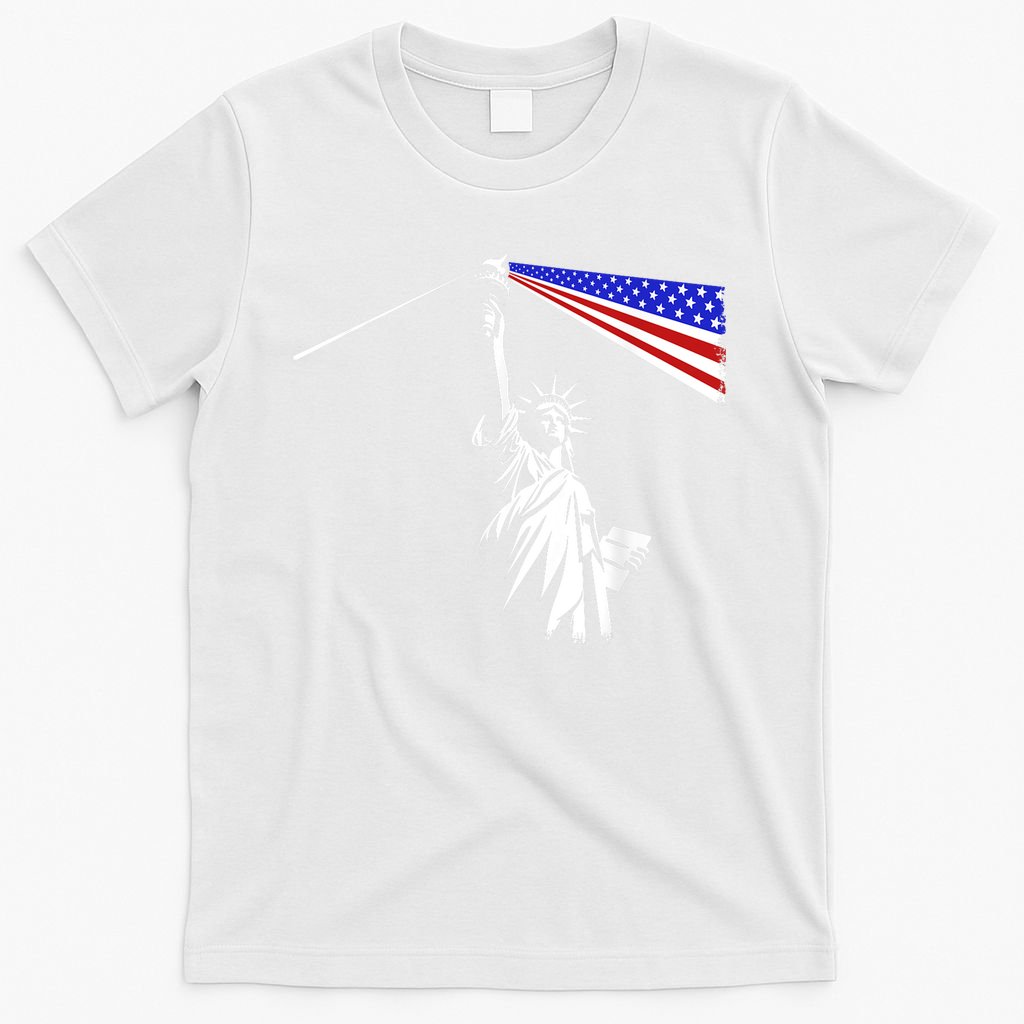 Usa Statue Of Liberty 4th Of July Novelty Funny Patriotic T-Shirt