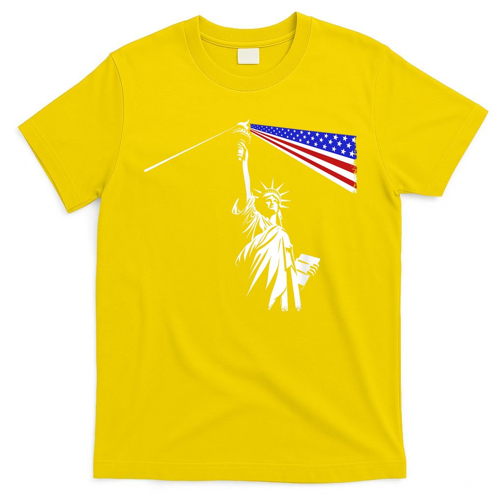 Usa Statue Of Liberty 4th Of July Novelty Funny Patriotic T-Shirt