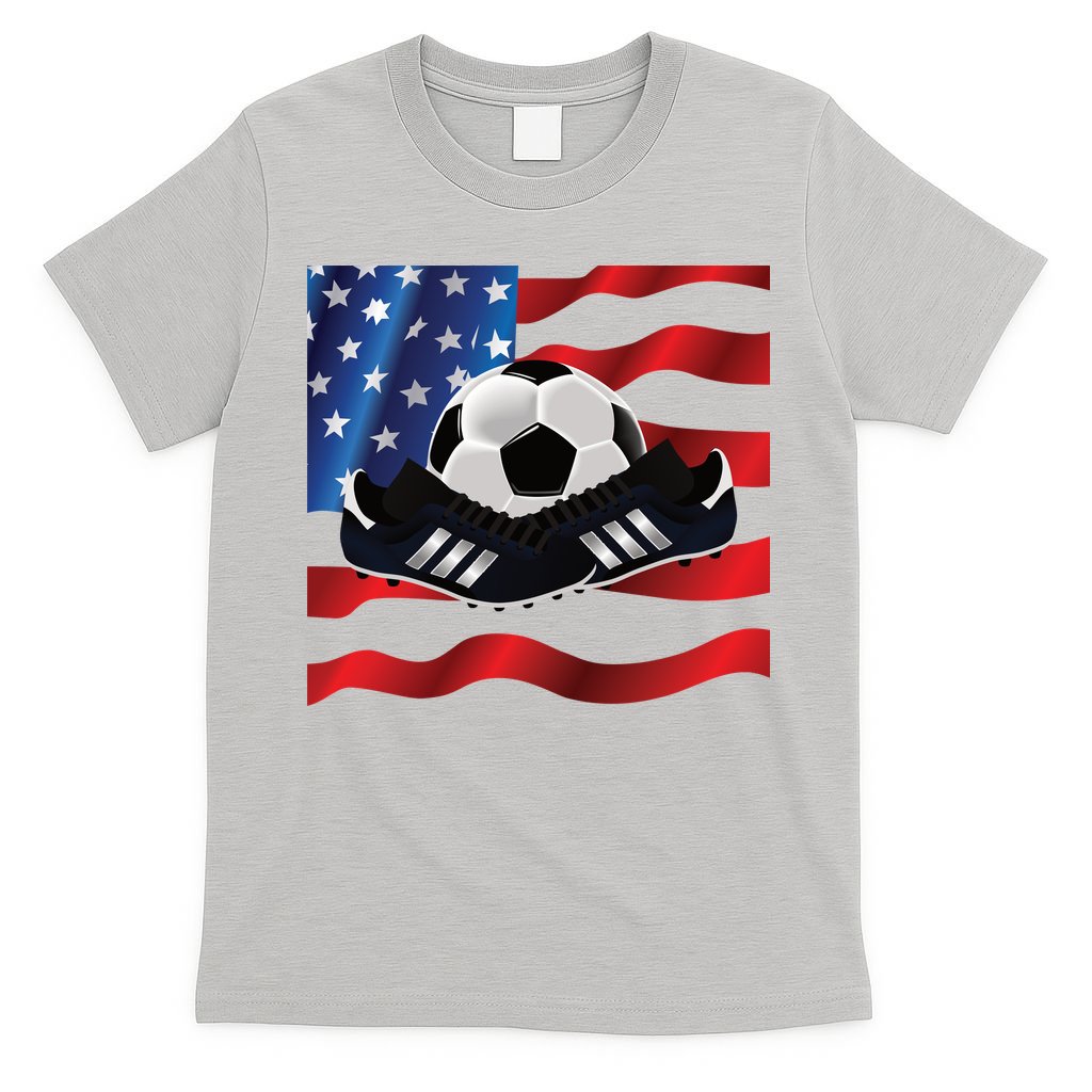 US Soccer Fan Team USA Ball Flag T-Shirt