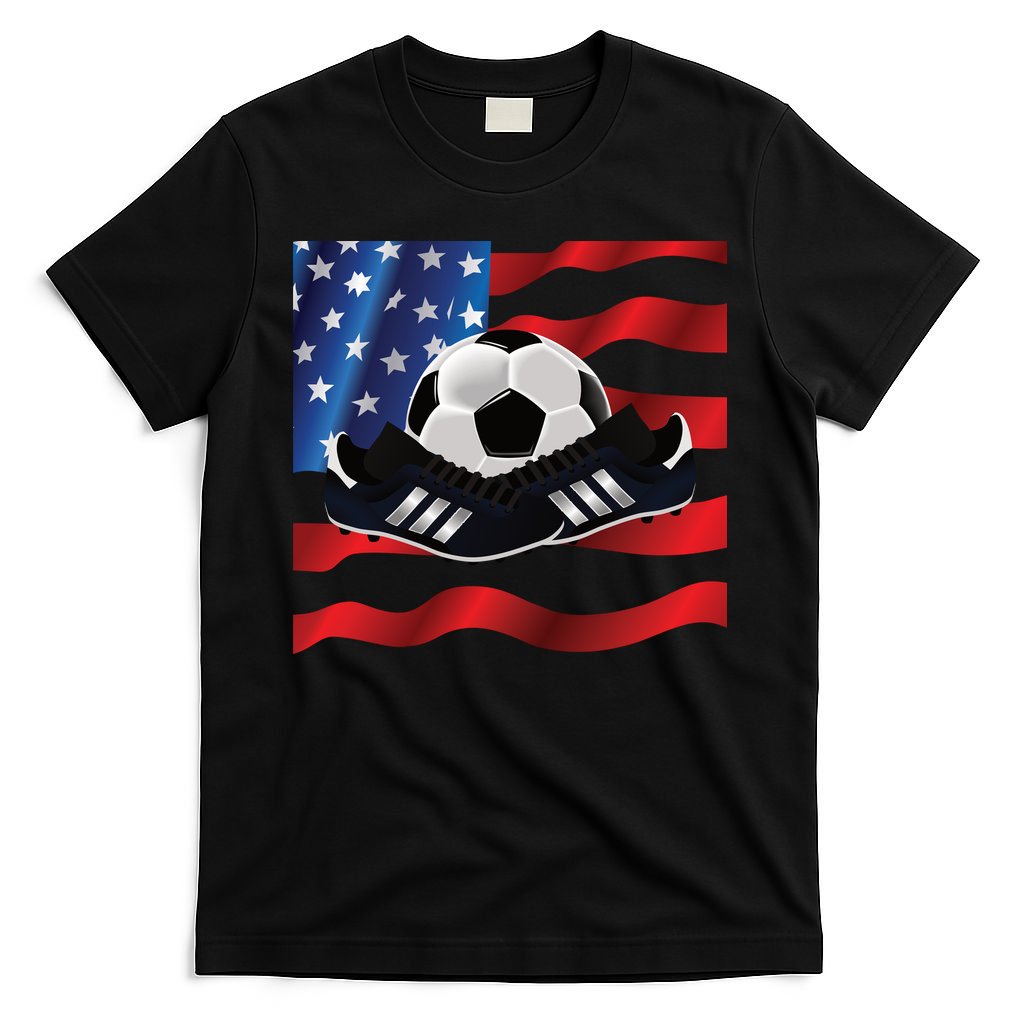 US Soccer Fan Team USA Ball Flag T-Shirt