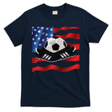 US Soccer Fan Team USA Ball Flag T-Shirt