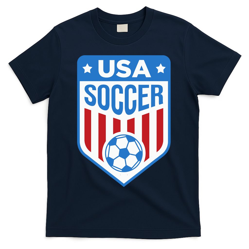 USA Soccer Team Support The Team Shirt USA Flag Football T-Shirt