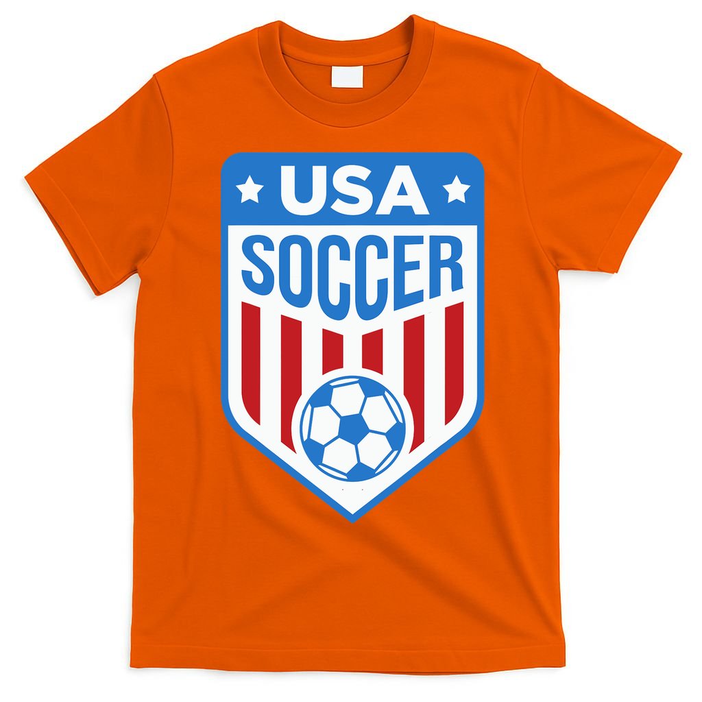 USA Soccer Team Support The Team Shirt USA Flag Football T-Shirt