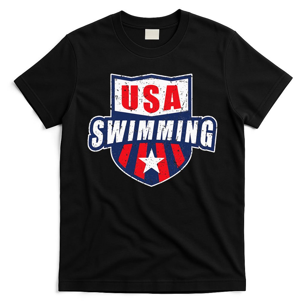 Usa Swimming Team Sports Athlete Us Swim Aquatic T-Shirt
