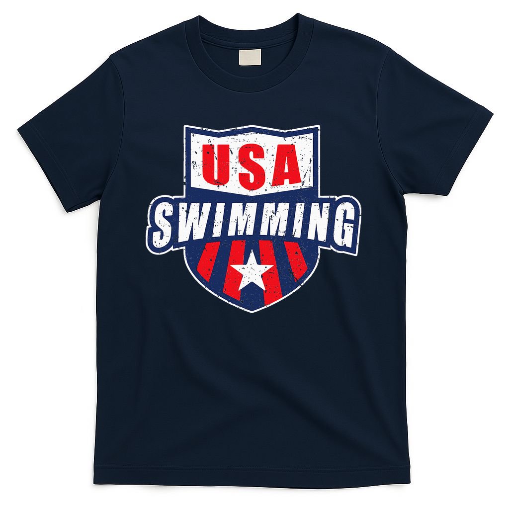 Usa Swimming Team Sports Athlete Us Swim Aquatic T-Shirt