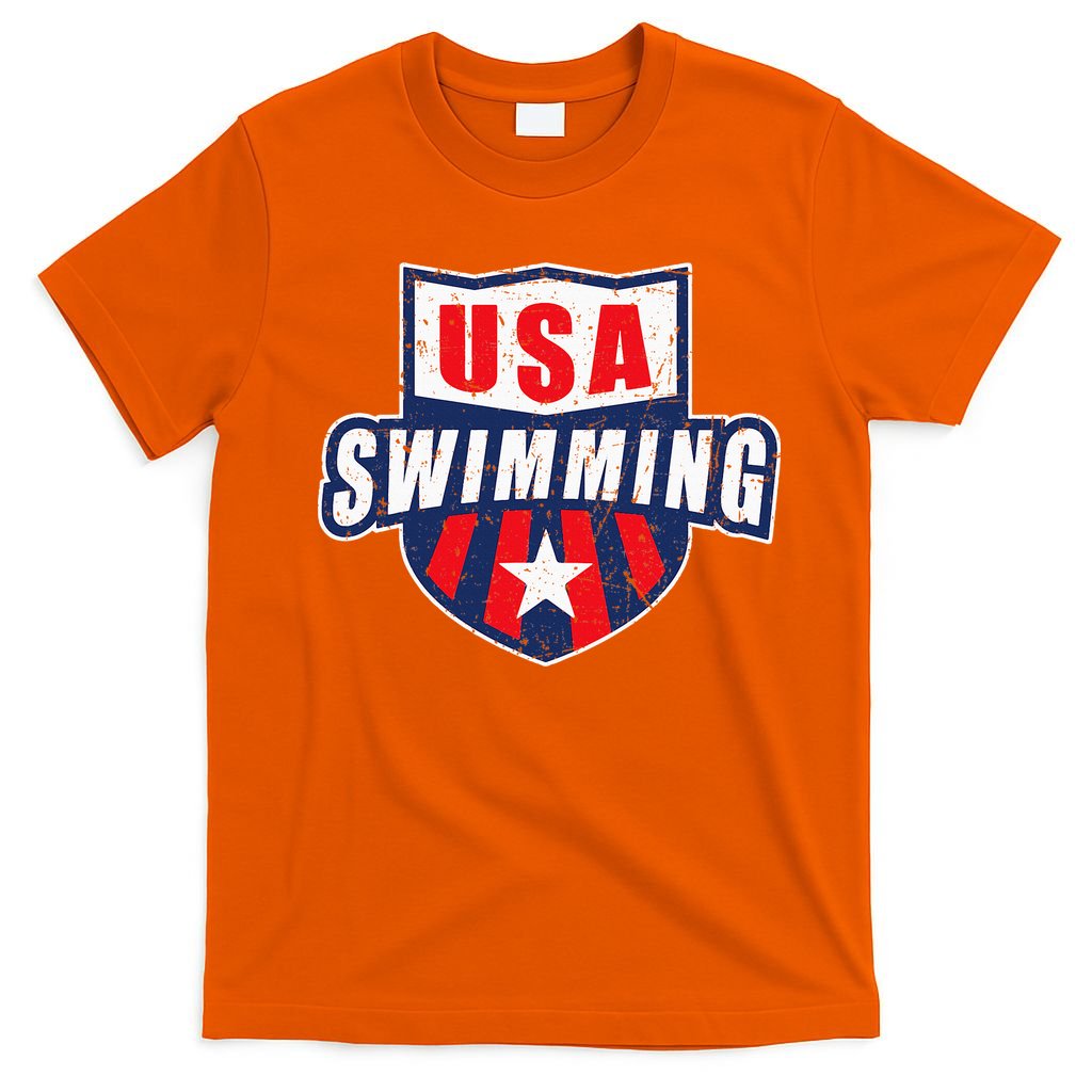 Usa Swimming Team Sports Athlete Us Swim Aquatic T-Shirt