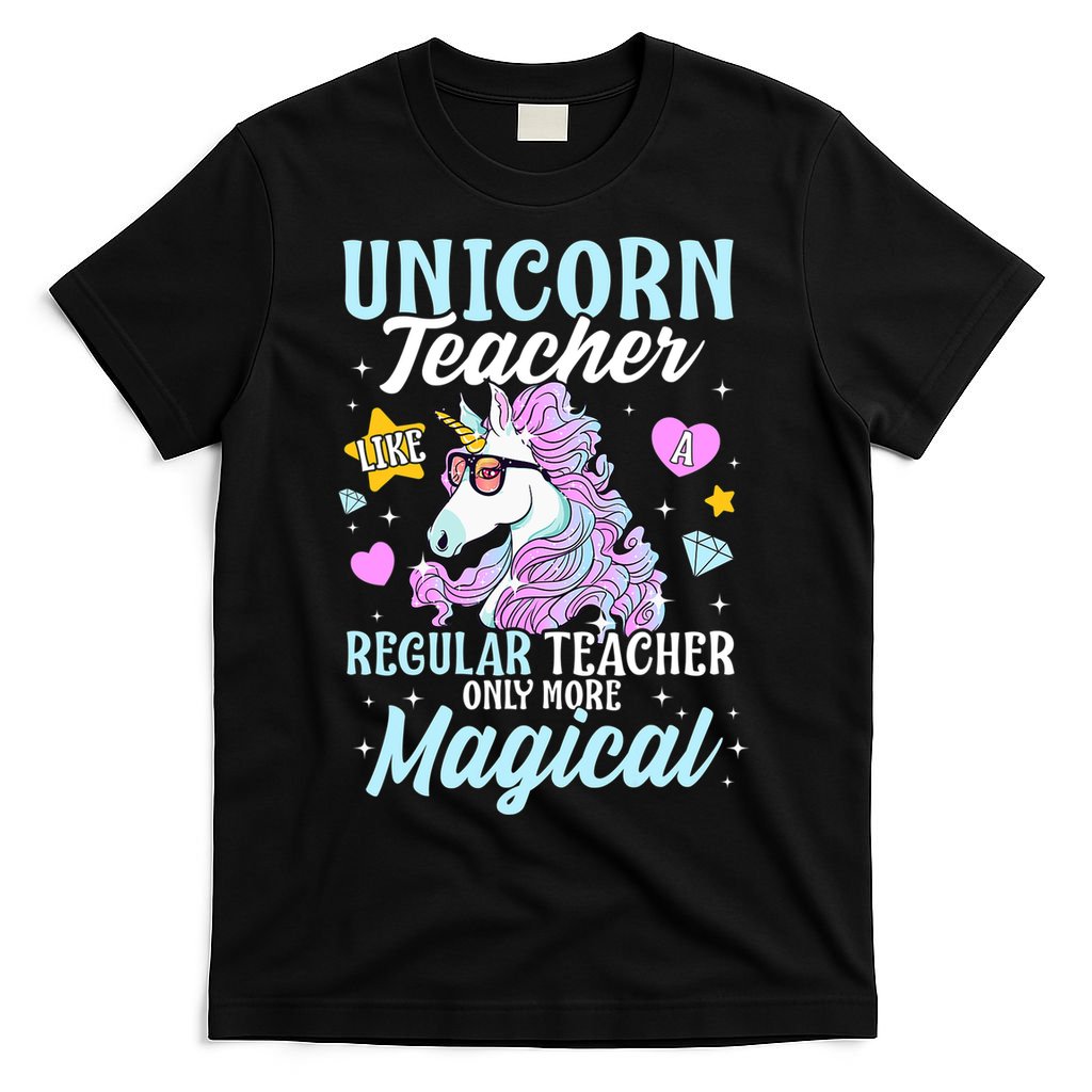 Unicorn Teacher Back To School Cute Magic Teacher T-Shirt