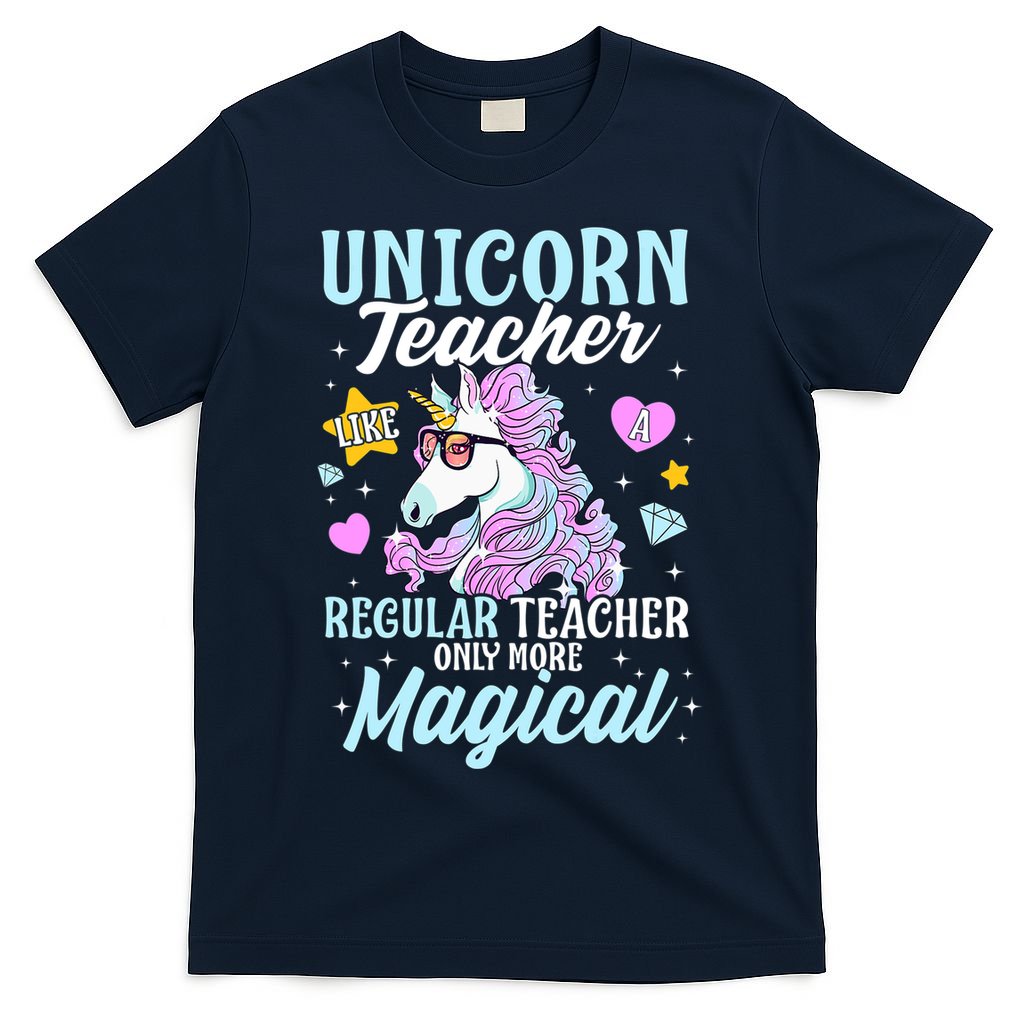 Unicorn Teacher Back To School Cute Magic Teacher T-Shirt