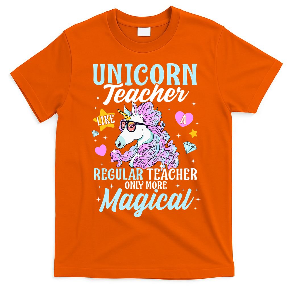 Unicorn Teacher Back To School Cute Magic Teacher T-Shirt