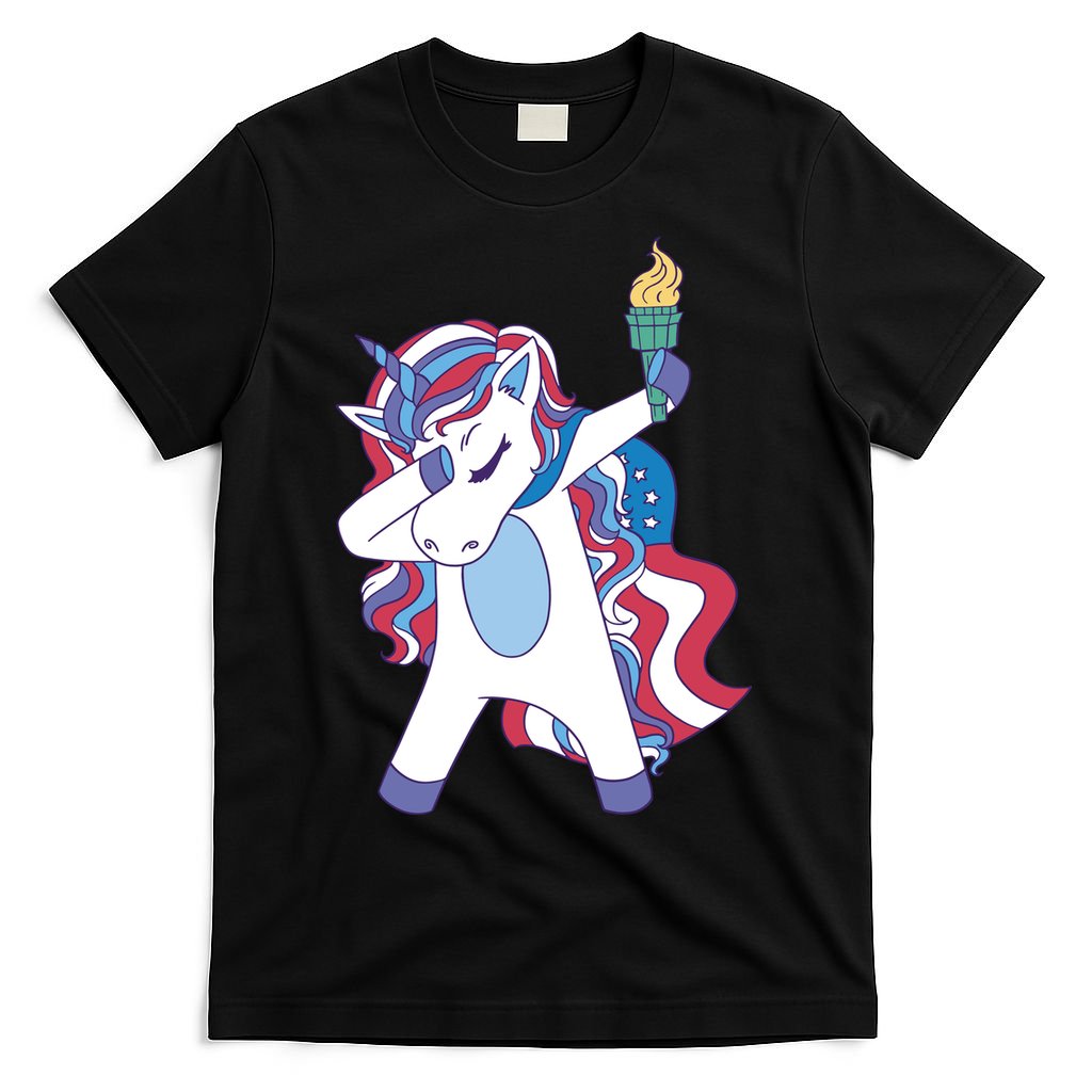 USA Unicorn Dabbing T-Shirt