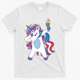 USA Unicorn Dabbing T-Shirt