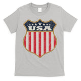 USA Vintage White Cool USA Flag Vintage T-Shirt