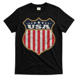 USA Vintage White Cool USA Flag Vintage T-Shirt