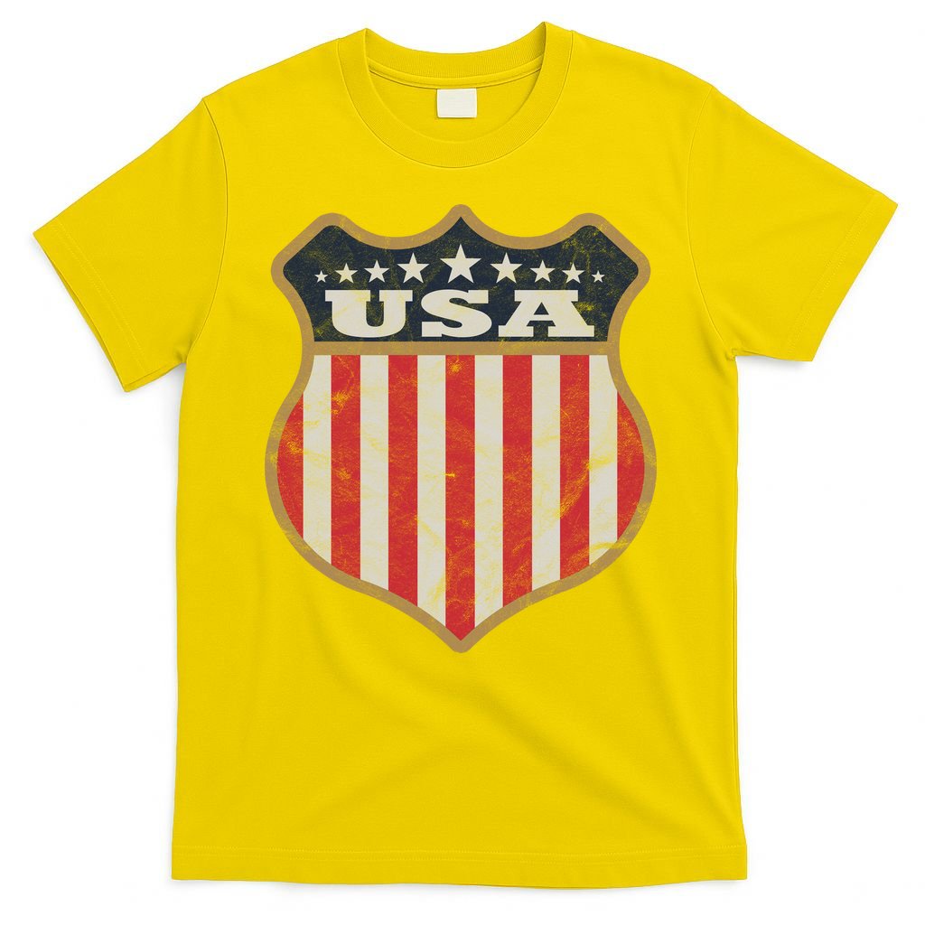 USA Vintage White Cool USA Flag Vintage T-Shirt