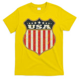 USA Vintage White Cool USA Flag Vintage T-Shirt