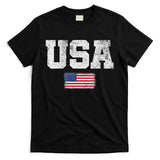 Usa Women Patriotic American Us Flag July 4th T-Shirt