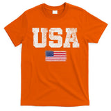 Usa Women Patriotic American Us Flag July 4th T-Shirt