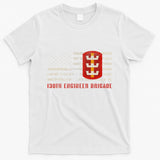 Vintage 130th Engineer Usa Brigade Usa Flag T-Shirt