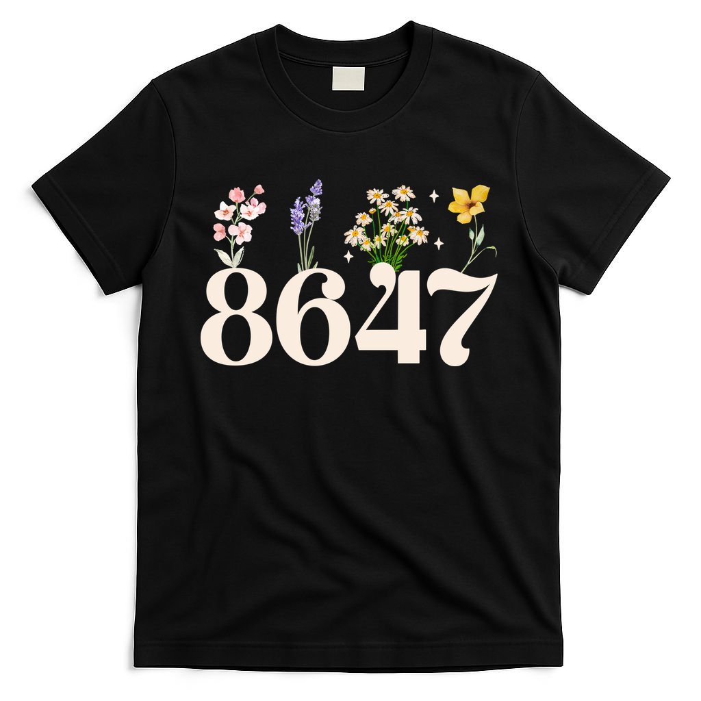 Vintage 86 47 Anti-Trump Flower President T-Shirt