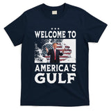 Vintage American Flag Welcome To AmericaS Gulf Trump T-Shirt