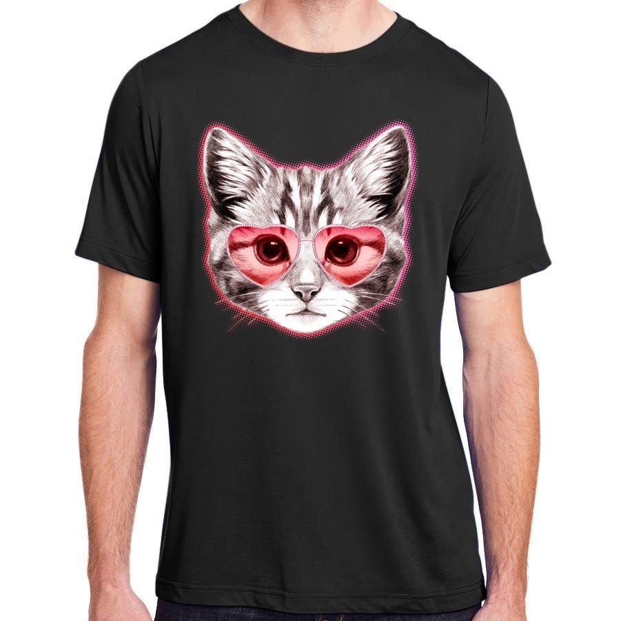 Valentine Cat Love Shades Adult ChromaSoft Performance T-Shirt