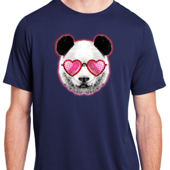 Valentine Panda Love Shades Adult ChromaSoft Performance T-Shirt
