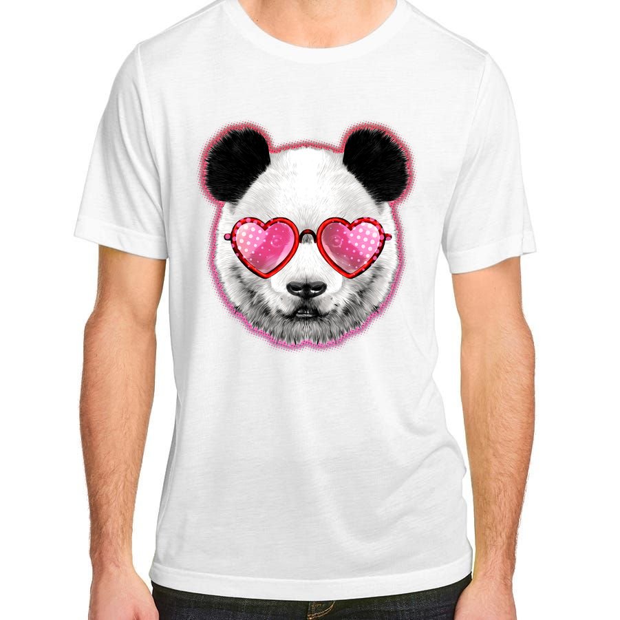 Valentine Panda Love Shades Adult ChromaSoft Performance T-Shirt