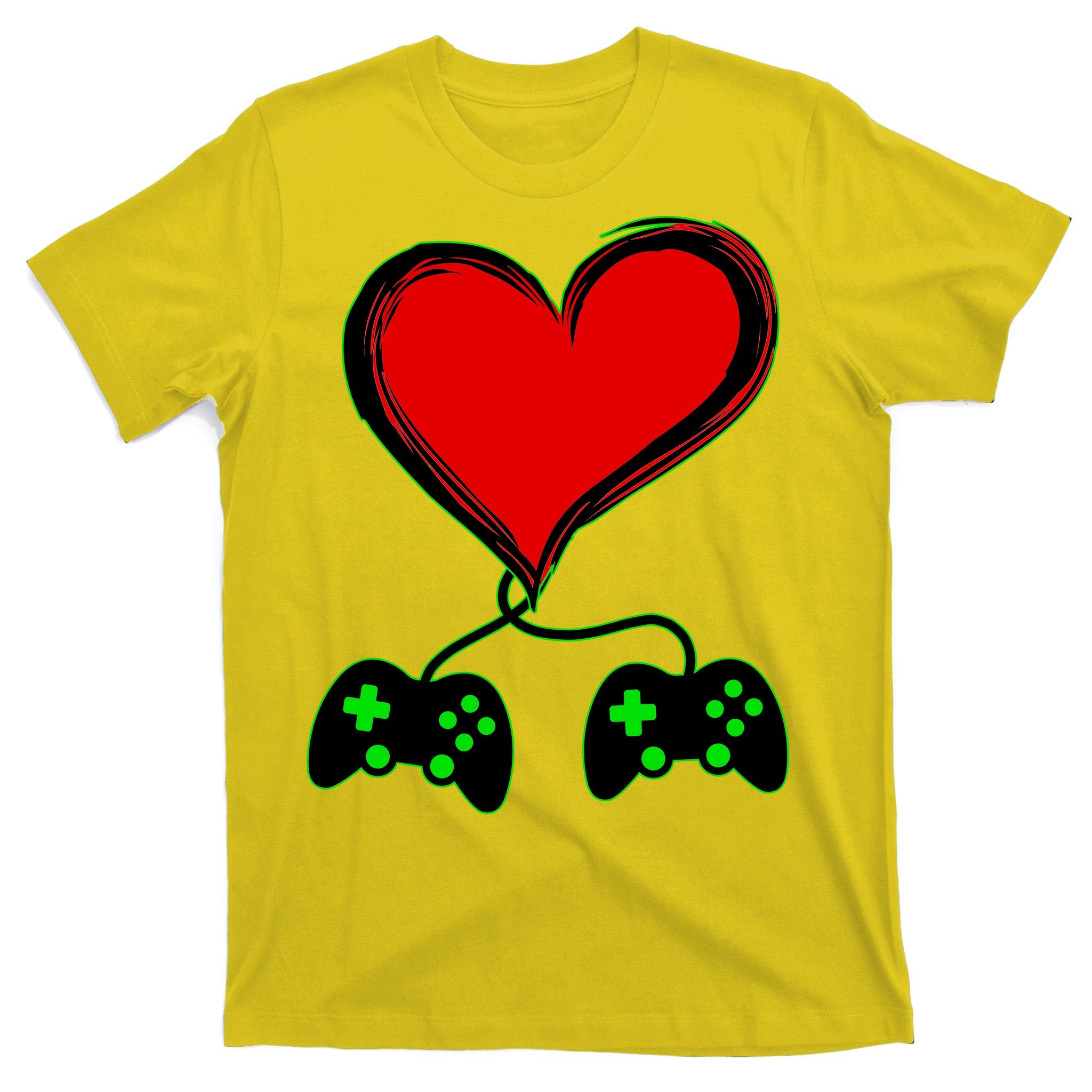 Valentine Video Game Controllers Heart T-Shirt