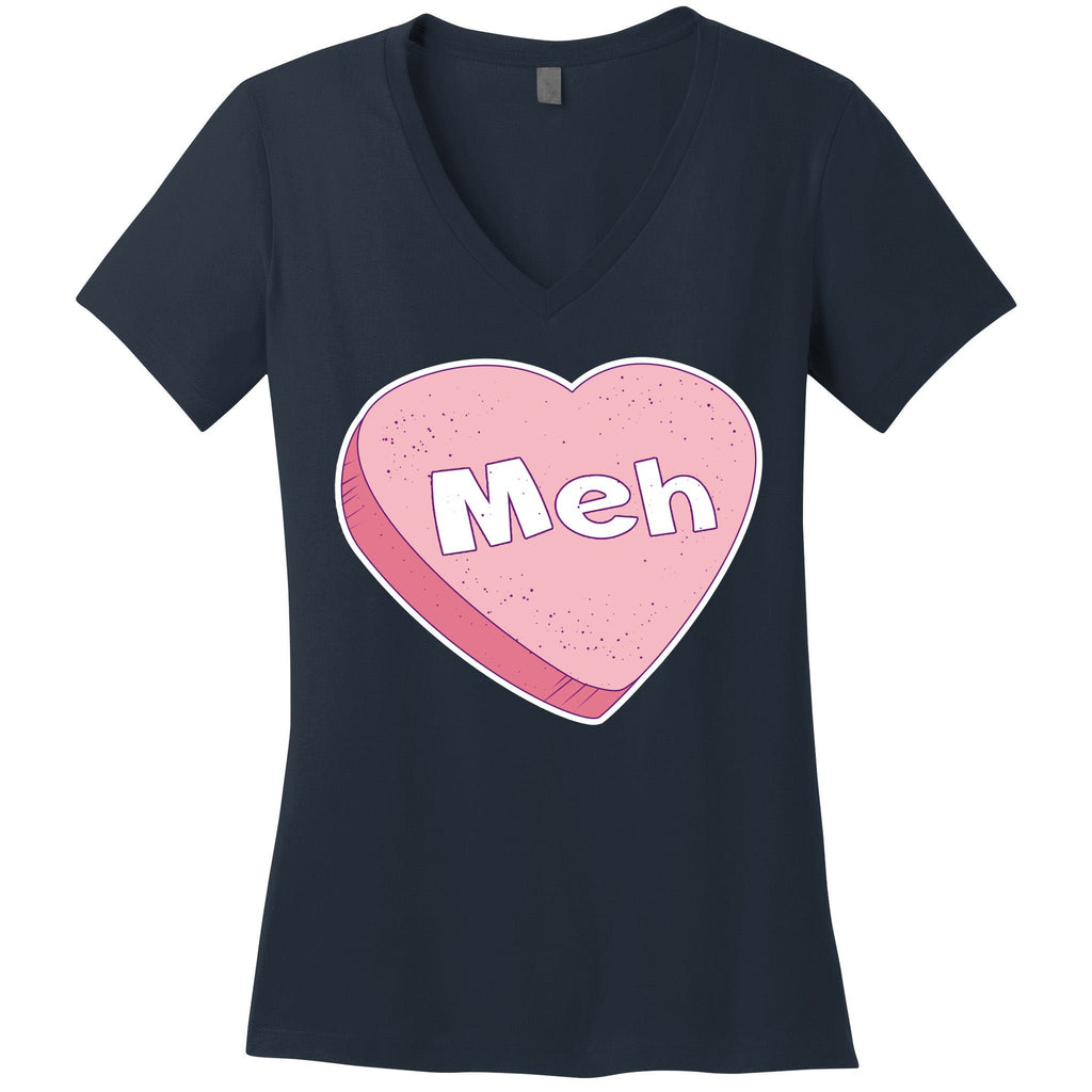 Valentine's Day Meh Conversation Heart Candy Women's V-Neck T-Shirt