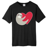 Valentines Day Sloth Heart Tall Fusion ChromaSoft Performance T-Shirt