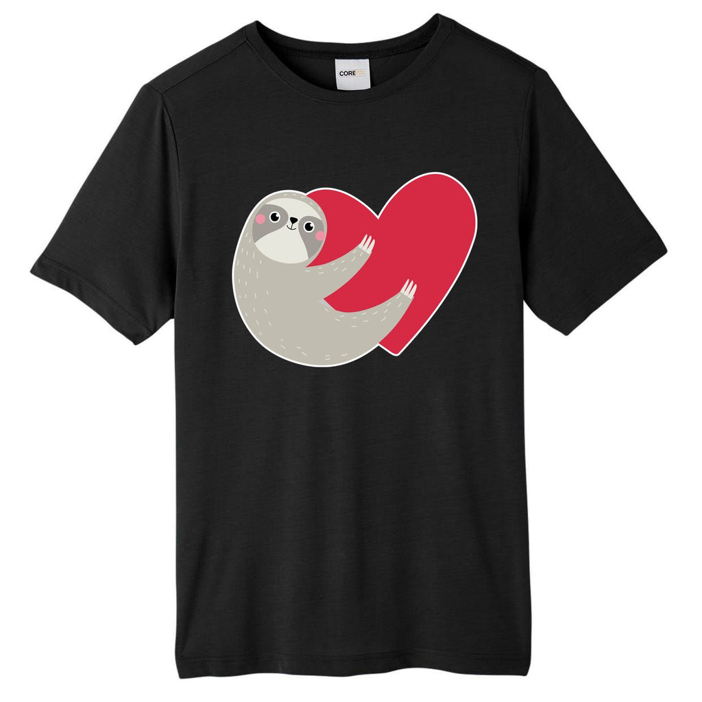 Valentines Day Sloth Heart Tall Fusion ChromaSoft Performance T-Shirt