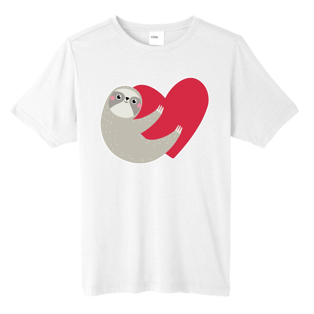 Valentines Day Sloth Heart Tall Fusion ChromaSoft Performance T-Shirt