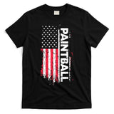 Vintage American USA Flag Cool Paintball T-Shirt