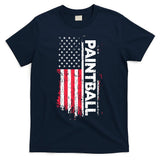 Vintage American USA Flag Cool Paintball T-Shirt