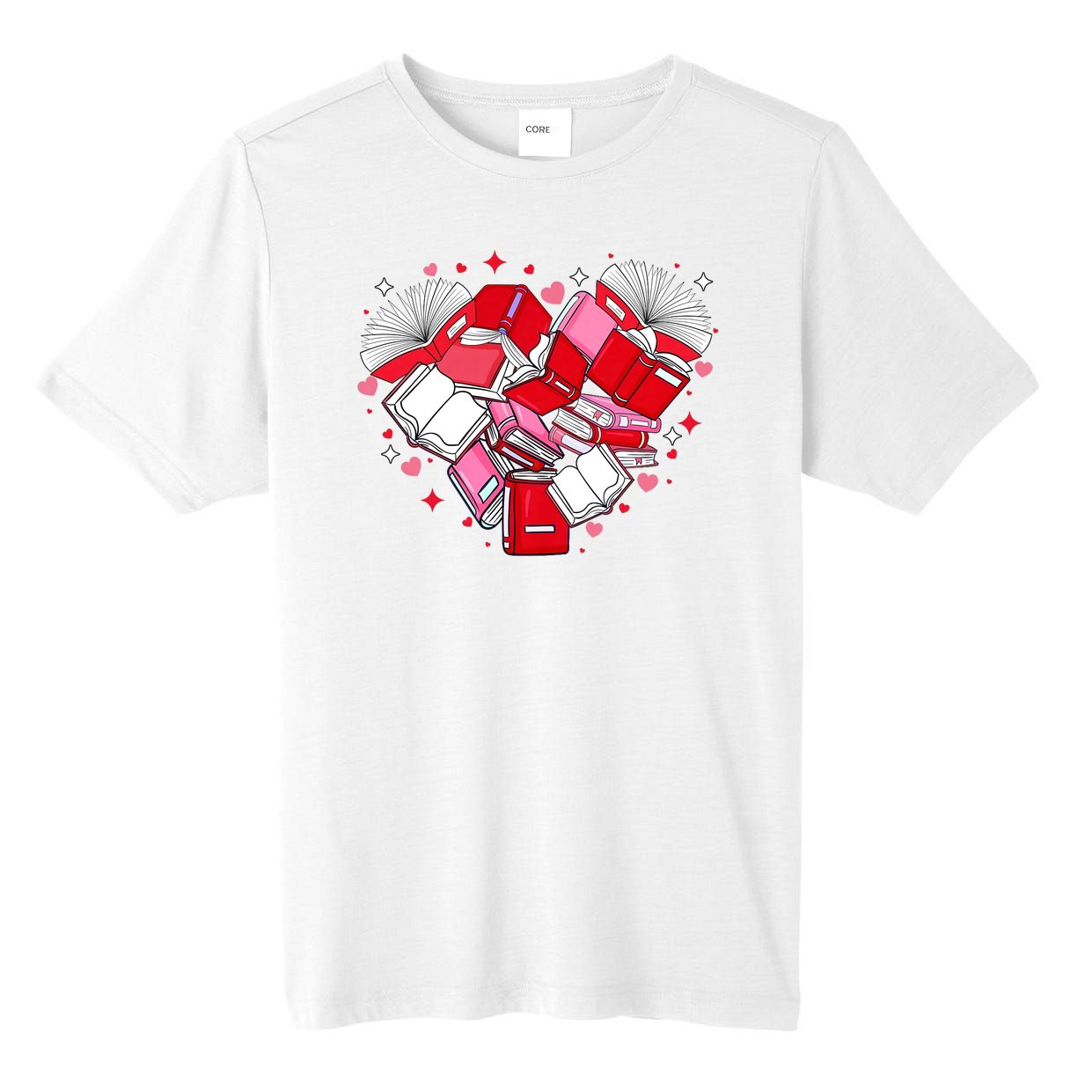 Valentine Book Lover Heart Shape Librarian Bookworm Costume Tall Fusion ChromaSoft Performance T-Shirt