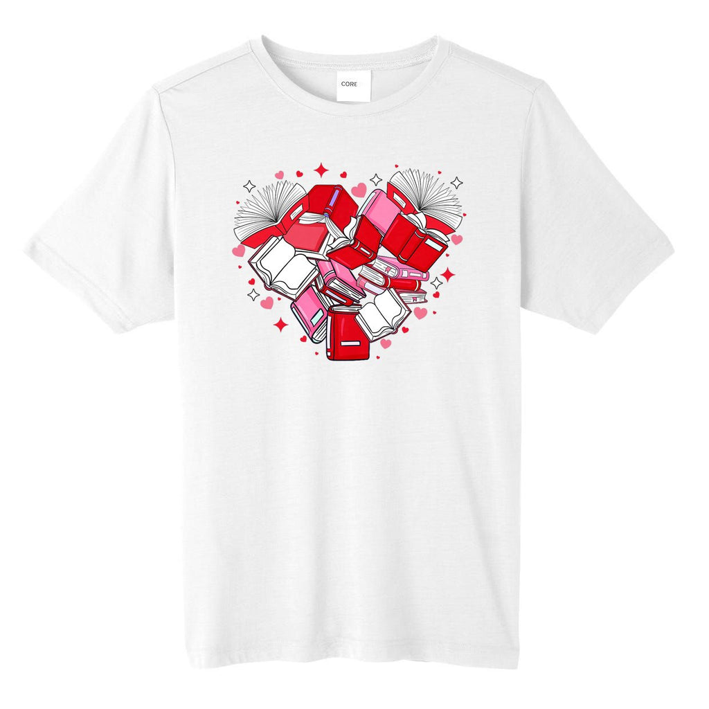 Valentine Book Lover Heart Shape Librarian Bookworm Costume Tall Fusion ChromaSoft Performance T-Shirt