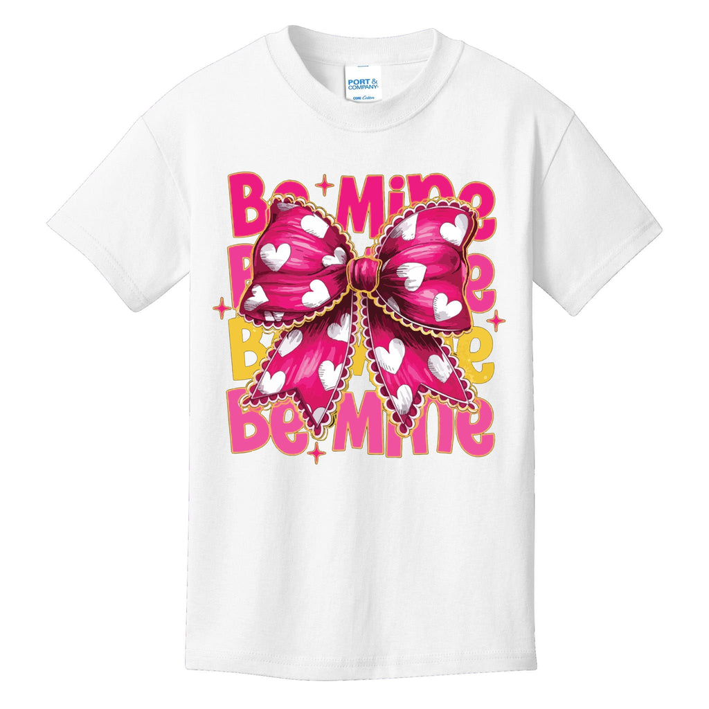 Valentine Coquette Heart Be Mine Kids T-Shirt