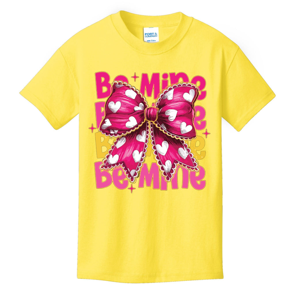Valentine Coquette Heart Be Mine Kids T-Shirt