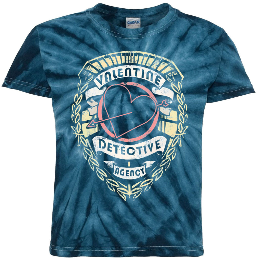 Valentine Detective Agency Kids Tie-Dye T-Shirt