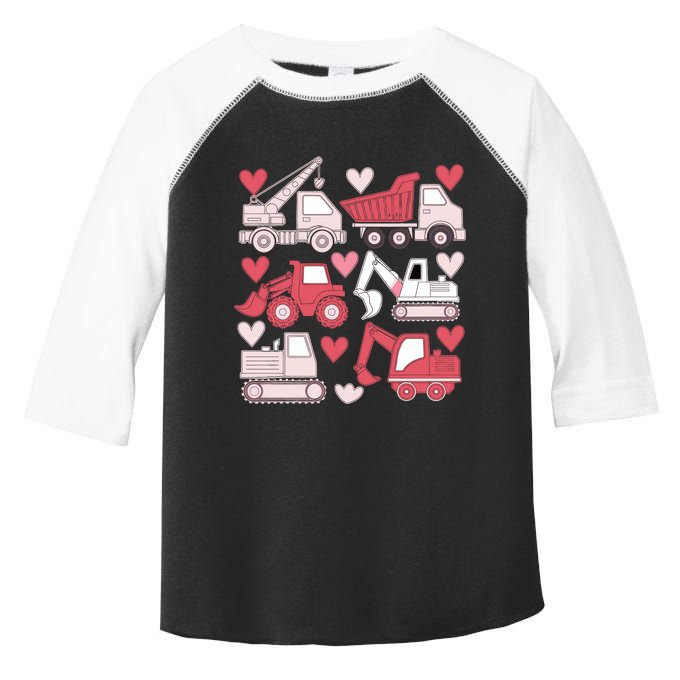 Valentines Day Construction Trucks Funny Boy Toddler Fine Jersey T-Shirt