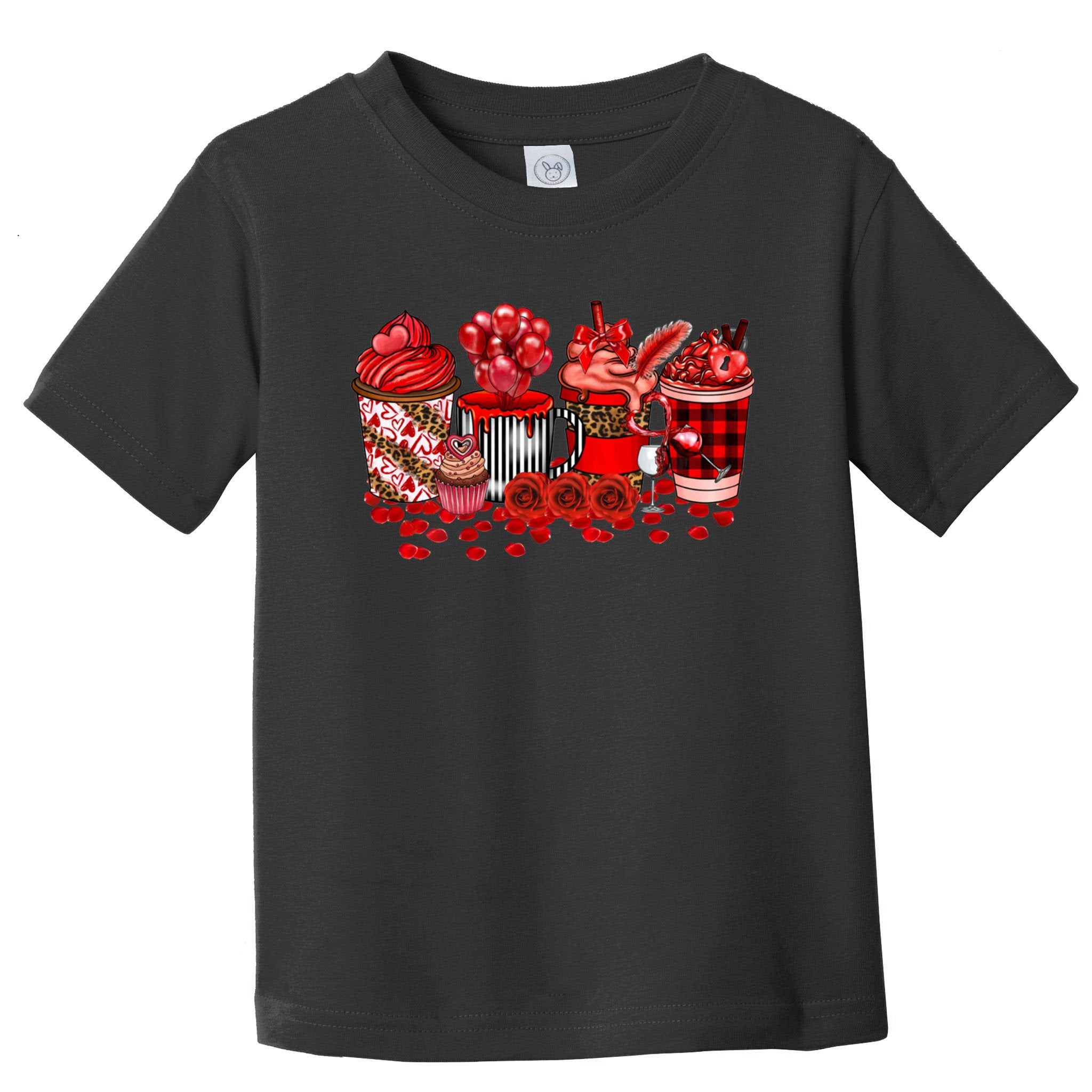 Valentines Day Coffee Valentine Latte Funny Gift Toddler T-Shirt