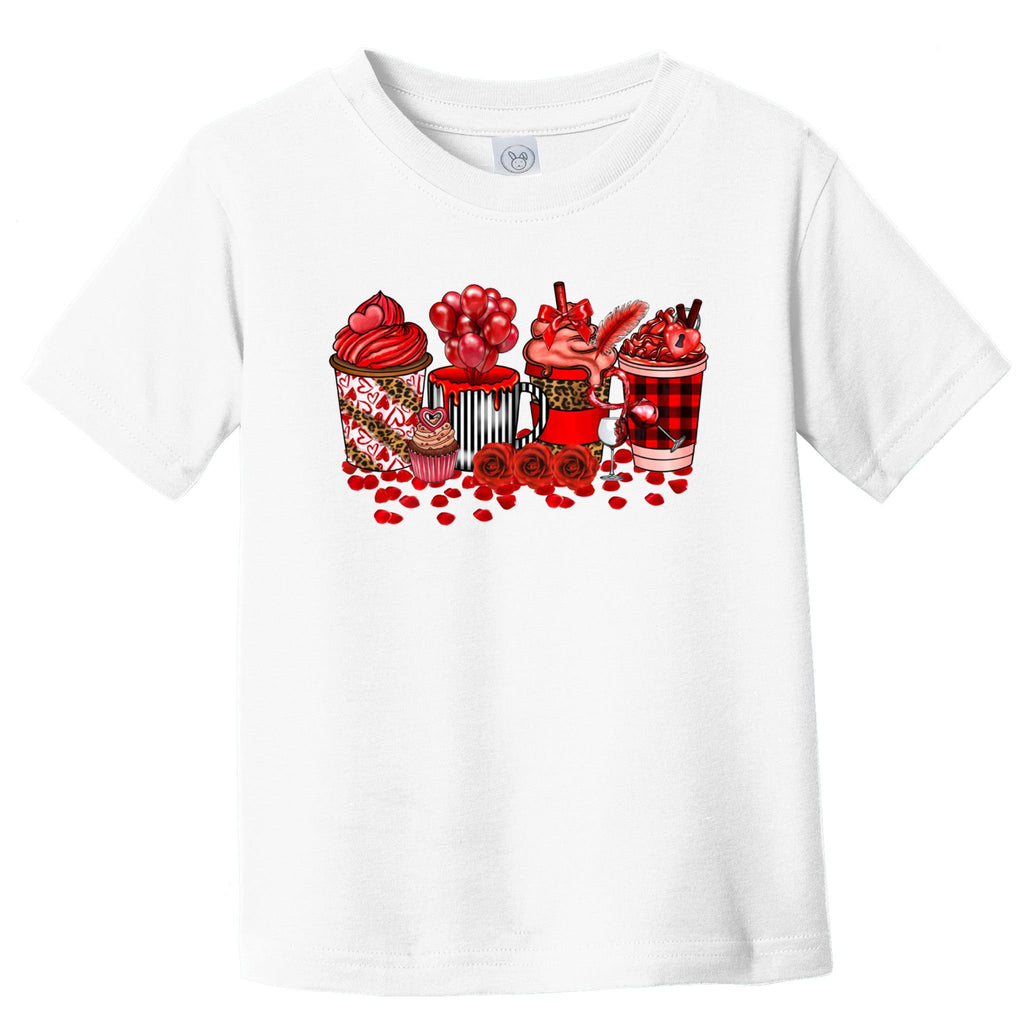 Valentines Day Coffee Valentine Latte Funny Gift Toddler T-Shirt