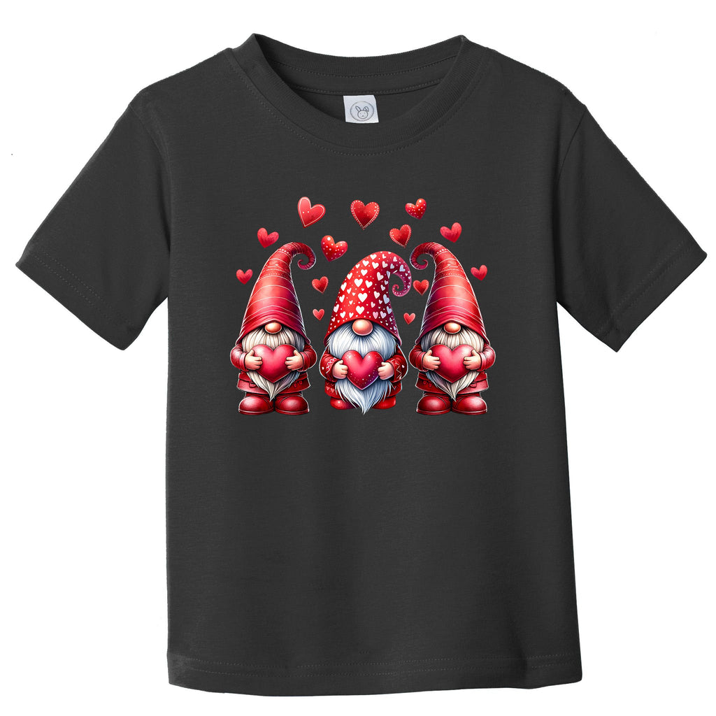 Valentines Day Gnomes Cute Red Hearts Love Gnome Toddler T-Shirt