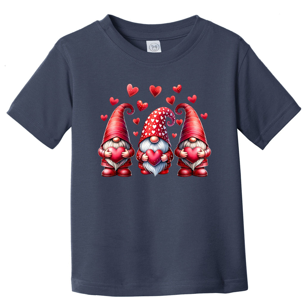 Valentines Day Gnomes Cute Red Hearts Love Gnome Toddler T-Shirt