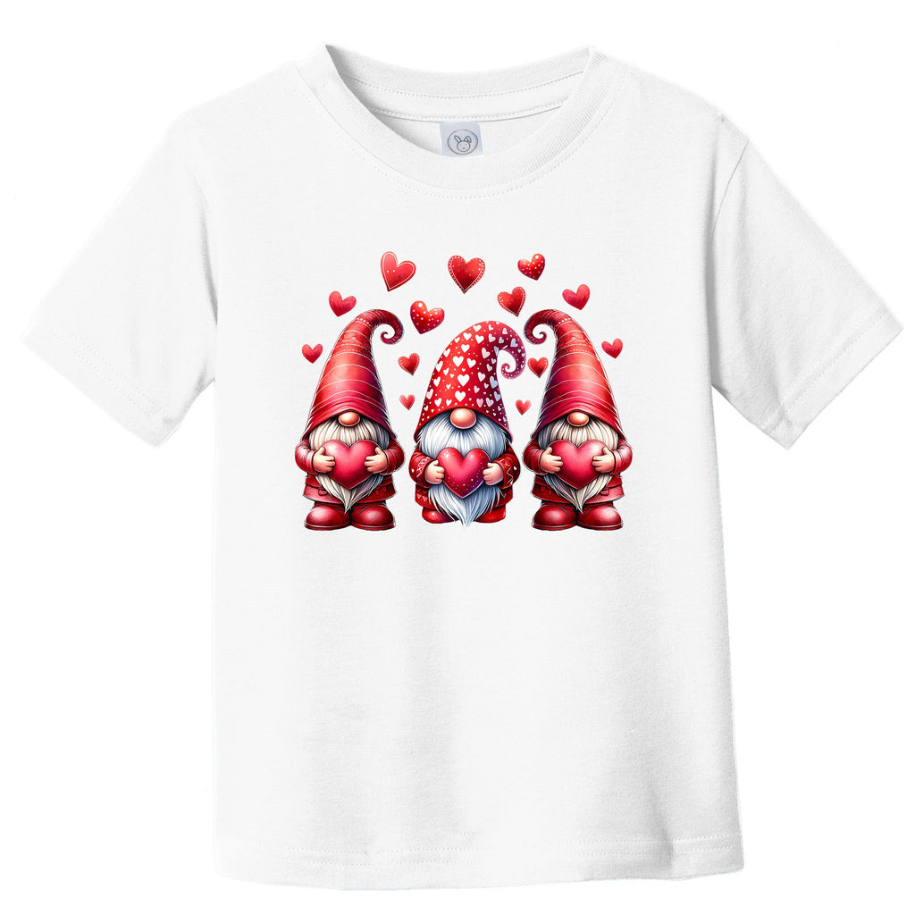 Valentines Day Gnomes Cute Red Hearts Love Gnome Toddler T-Shirt