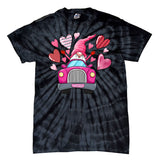 Valentines Day Gnome Heart Truck Tie-Dye T-Shirt